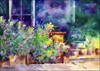 Bougainvillea and Pots Print